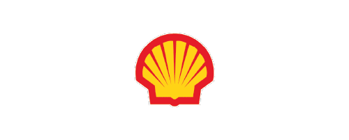 Shell-Logo mit roter und gelber Muschel