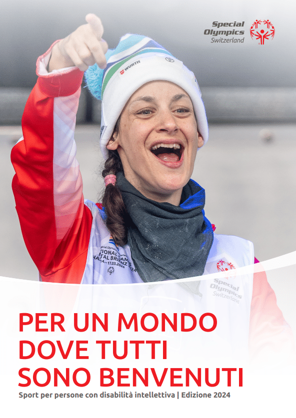 L'atleta mostra gioia agli Special Olympics.